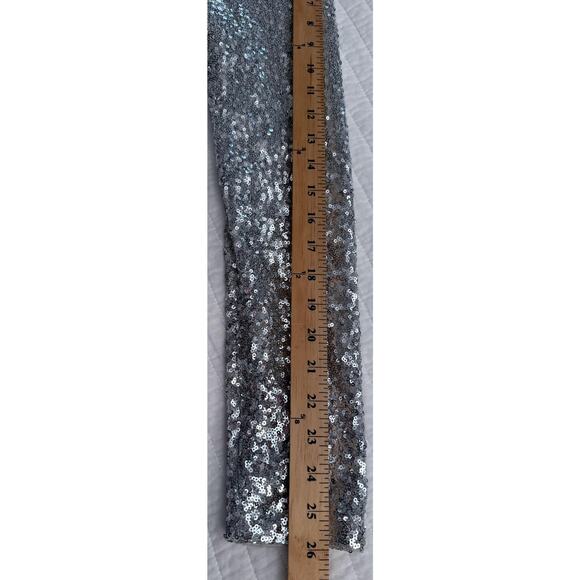 Good American Women's Medium Silver Cluster Sequin Cropped Cardigan Jacket - Picture 11 of 11